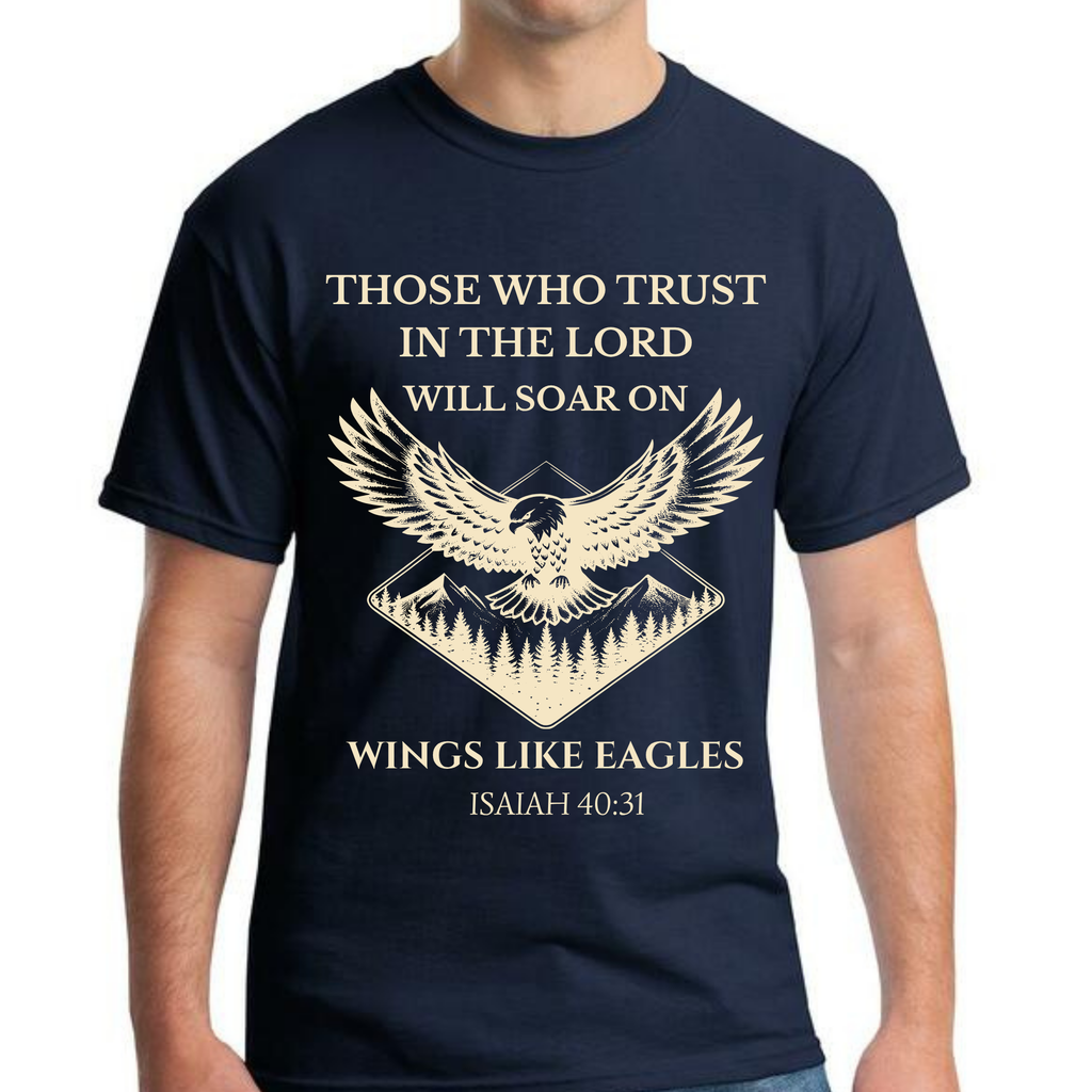 Christian T-Shirt – Isaiah 40:31 Eagle Shirt | Wings Like Eagles Tee