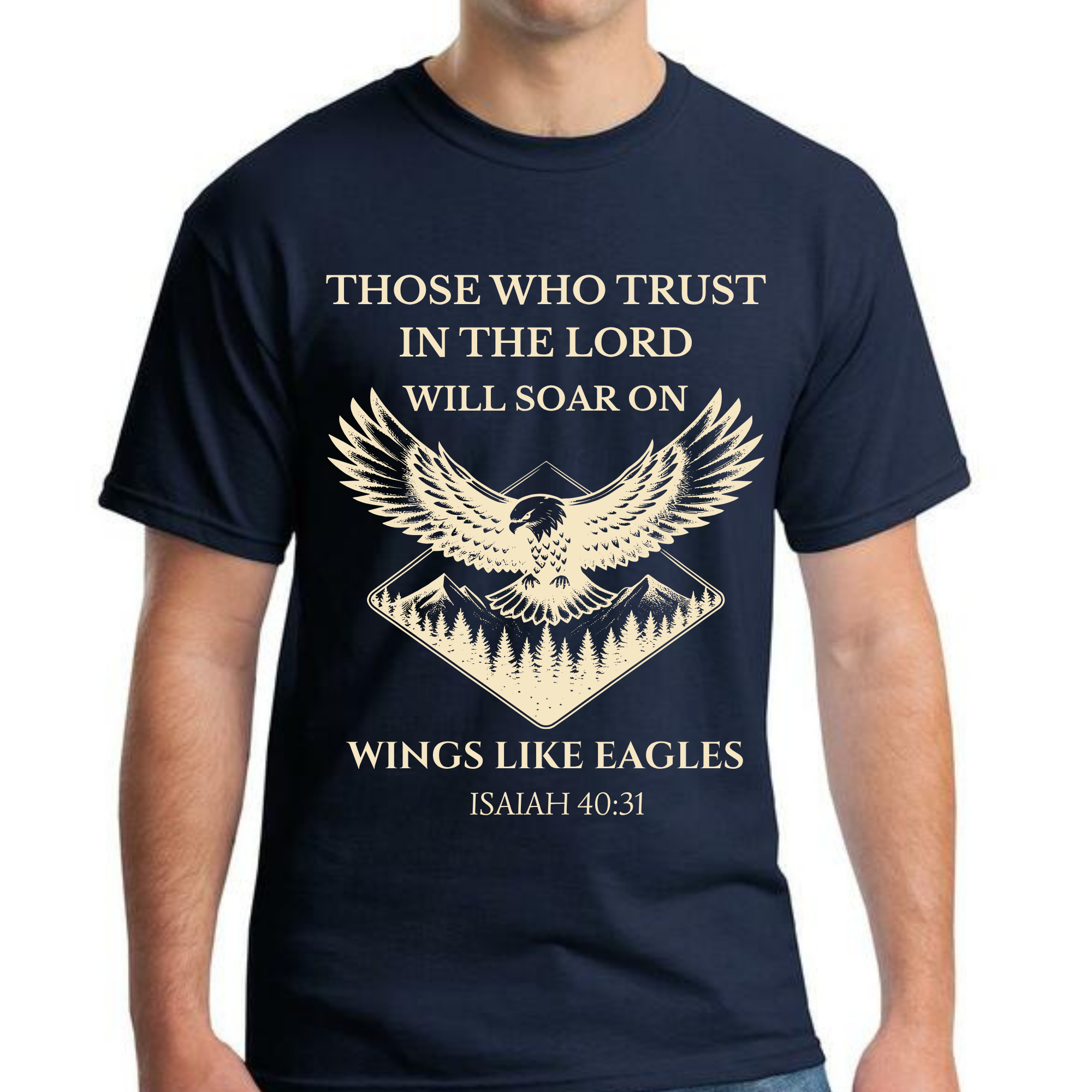 Christian T-Shirt – Isaiah 40:31 Eagle Shirt | Wings Like Eagles Tee